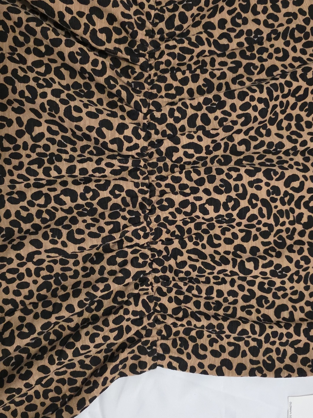 Leopard Print Short Sleeve Waist-Defined Dress  Old Navy Size M - Picture 5 of 6
